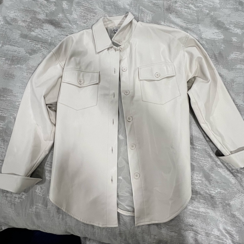 Fake leather jacket off white - Picture 3 of 9